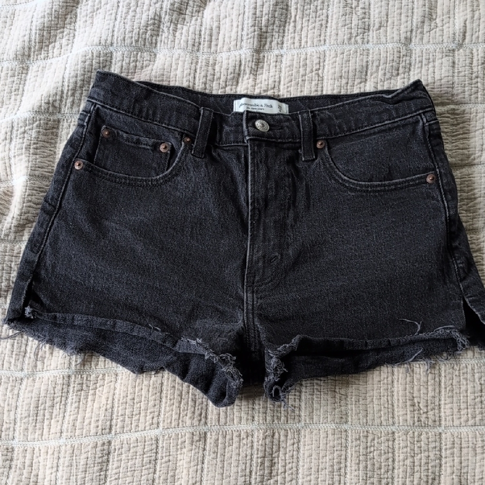 Abercrombie & Fitch Black Denim Jean Shorts